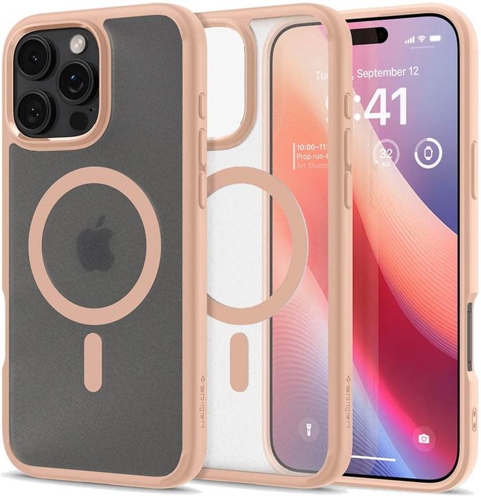 Actual product image Spigen Ultra Hybrid TPU Back Cover Pink/Transparent Magnetic Apple iPhone 16 Pro Max (Apple iPhone 16 Pro Max)