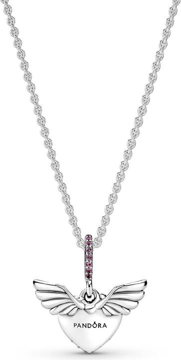 Immagine prodotto Pandora collana con cuore e ali d'angelo in pavé (Argento 925, 45 cm)