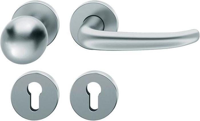 FSB Garniture à rosette 12 1023 Acier inoxydable F69 rond PZ DIN gauche / droite Boule D/K (Poignée de porte)