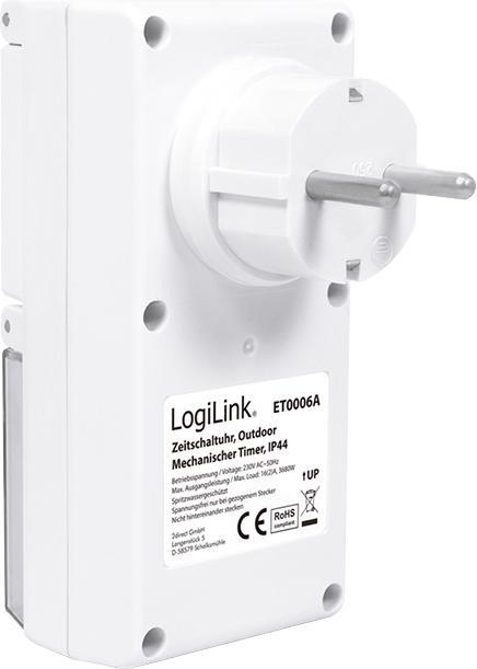 Actual product image LogiLink Mechanical timer, set of 2, IP44, white