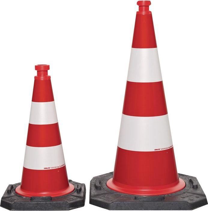 HP Autozubehör Verkeerskegel TL Hoogte 500 mm BAST getest, 2 stroken Gewicht 3.20 kg, 33 x 33 cm