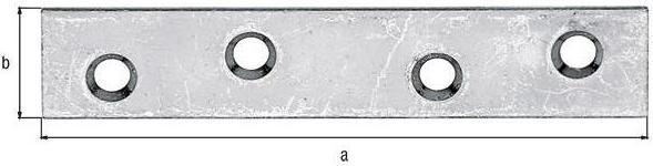 Immagine prodotto GAH Connettore piatto Lunghezza 80 mm Larghezza 15 mm Spessore 1,75 mm Acciaio zincato sendzimir Numero (Connettori piatti, 100 pz.)