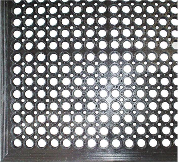 Productafbeelding Hamat Deurmat open ringen zwart rubber L1500xB900xS12mm (150 x 90 cm)