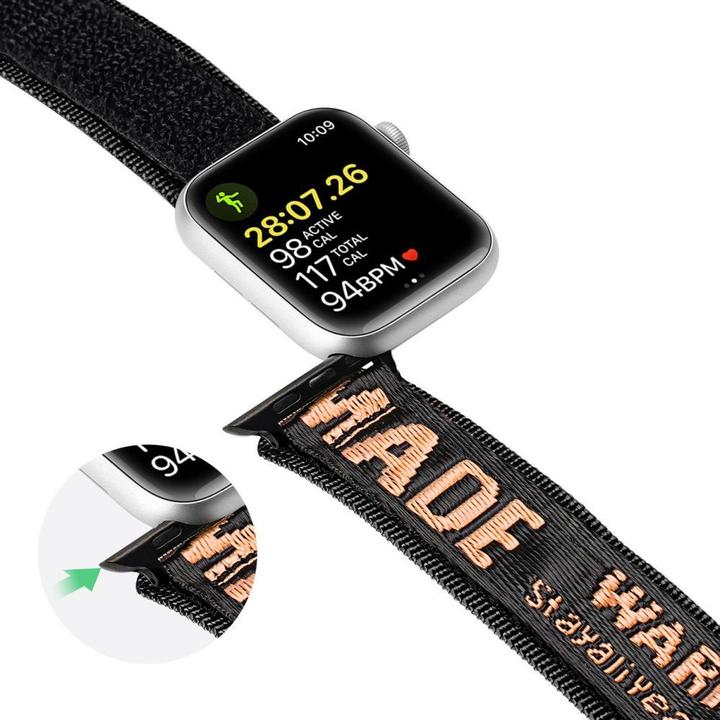 Produktbild Dux Ducis Strap (Outdoor Version) strap for Apple Watch Ultra, SE, 8, 7, 6, 5, 4, 3, 2, 1 (49, 45, 4 (45 mm, 44 mm, 42 mm, 49 mm, Edelstahl, Nylon)