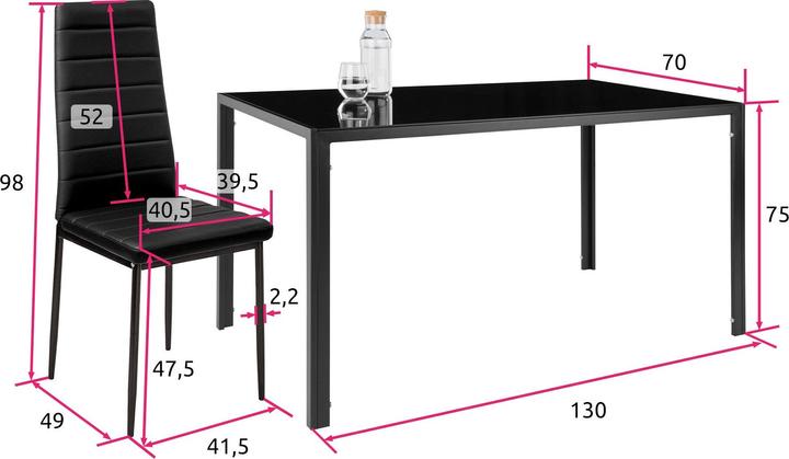 Image du produit tectake Essgruppe Berlin (Verre)
