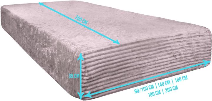 Actual product image Aspero Parana striped flannel fitted sheet - 9035 (180 x 200 cm)