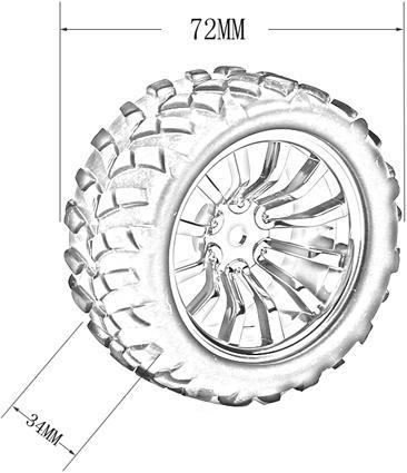 Immagine prodotto OEM Ruota 72x34mm Blu (Moto)