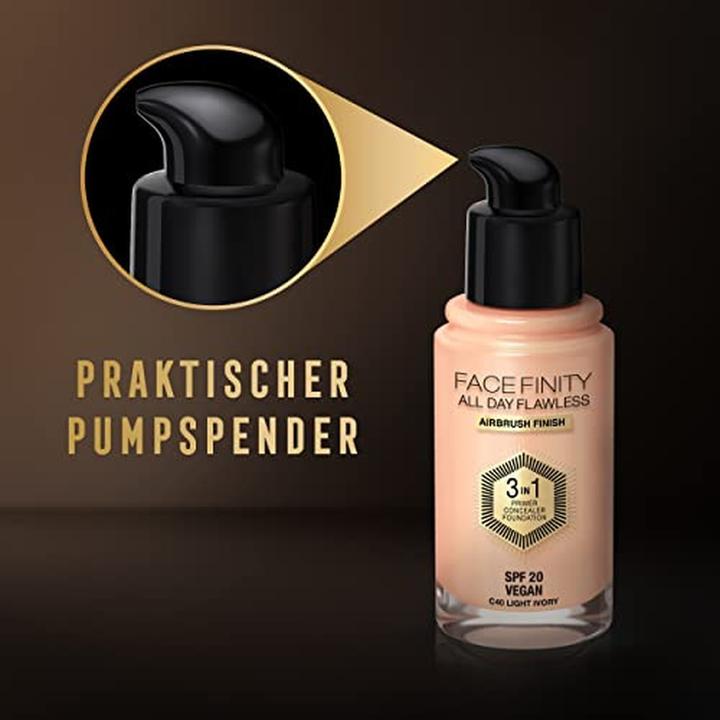 Actual product image Max Factor Podkład FACEFINITY All Day Flawless 3in1 nr C40 Light Ivory 30ml (C40 Light Ivory)
