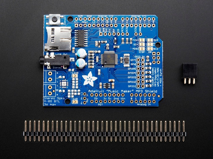 Produktbild Adafruit Music Maker MP3 Shield for Arduino (MP3/Ogg/WAV. (Shield)