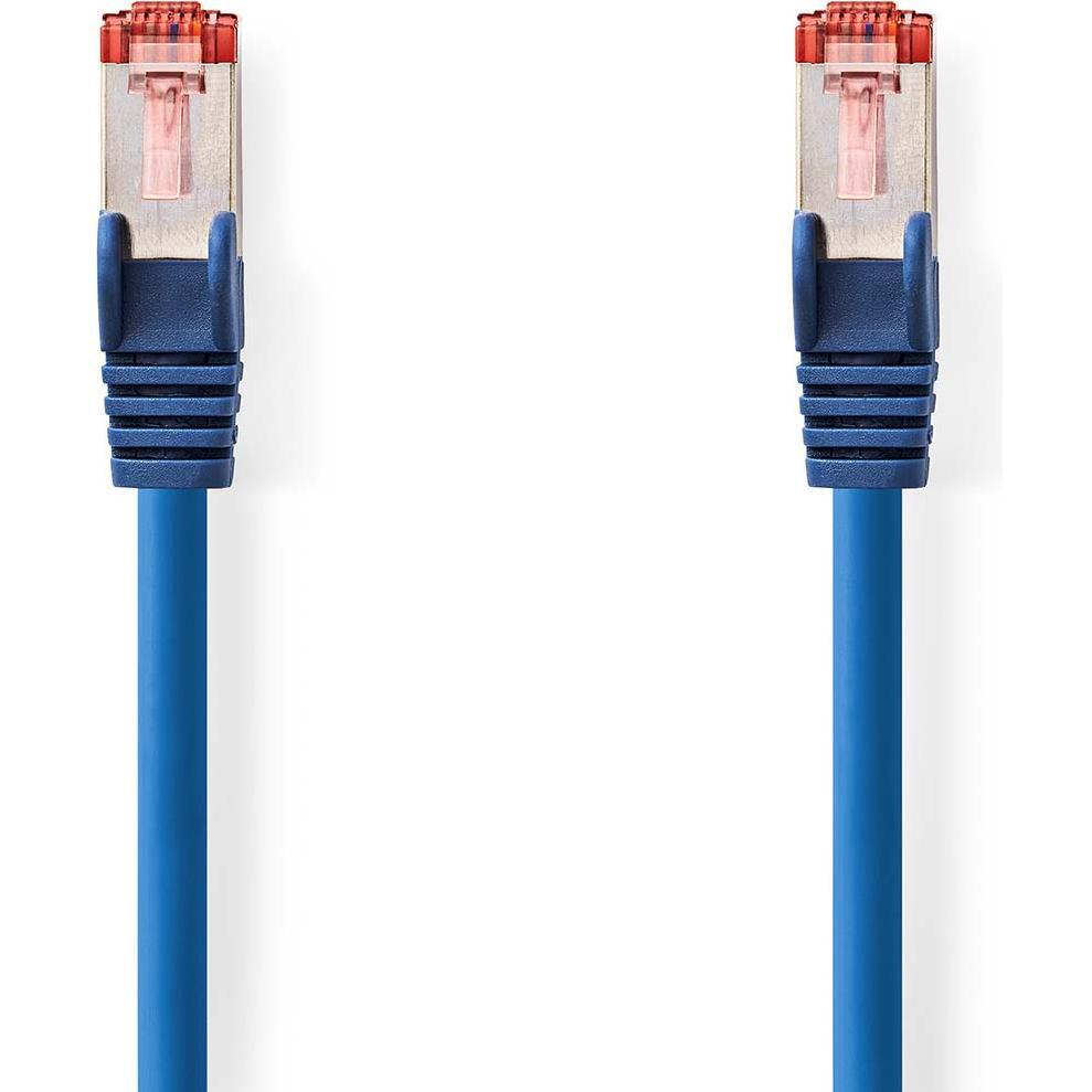 Nedis CAT6-Netzwerkkabel RJ45 Stecker RJ45 Stecker S/FTP 5.00 m Rund LSZH Blau Label (S/FTP, CAT6, 5 m), Netzwerkkabel
