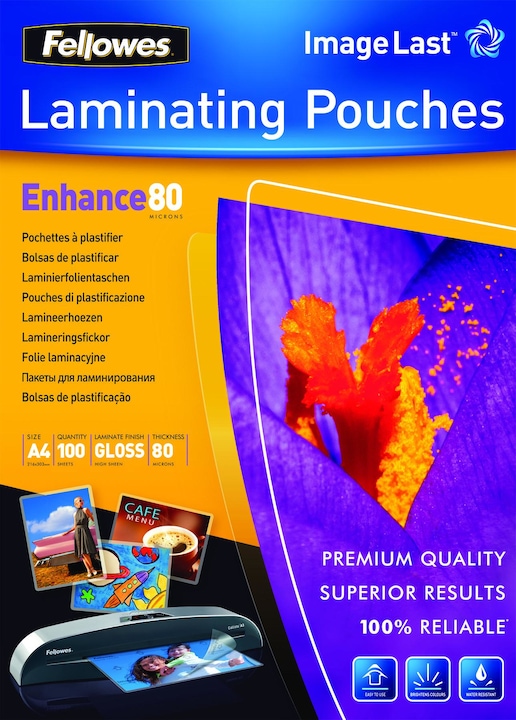 Image du produit Fellowes Améliorer 80 (A4, 100 pièce(s), 80 µm)