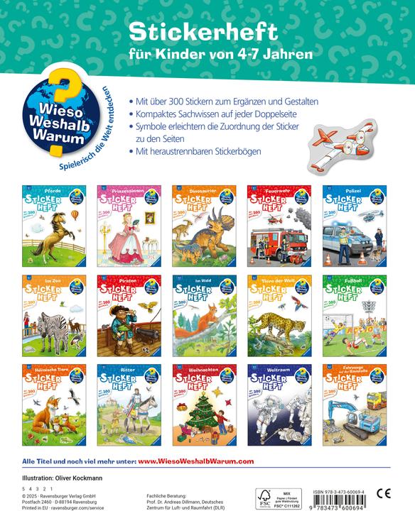 Immagine prodotto Ravensburger Libro di adesivi - Aeroplani