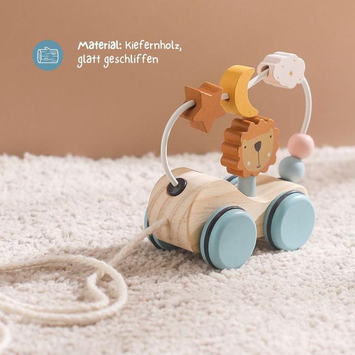 Actual product image Hermex Holzeisenbahn Holzzug Kinderspielzeug Lernspielzeug Bauklotz-Bahn