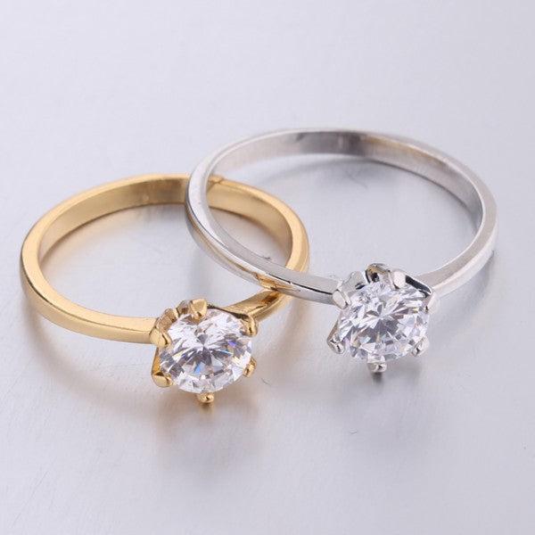 Image du produit Hermex Bague or RGP avec zirconium - Doré T. 53 (53)