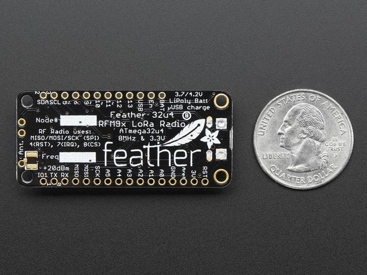 Immagine prodotto Adafruit Feather 32u4 RFM95 Radio LoRa 868 o 915 MHz (Vari)