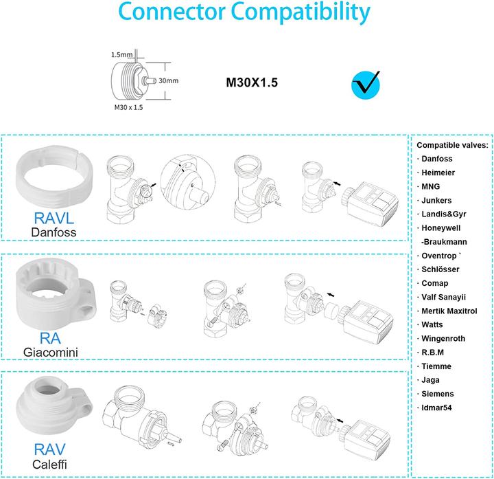 Actual product image Awow Radiator thermostat