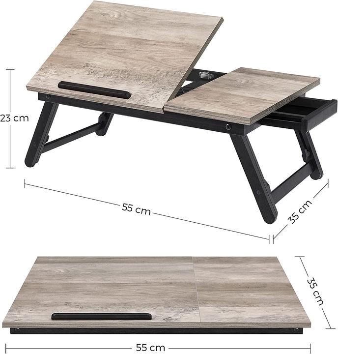 Actual product image Songmics Laptop table, Greige