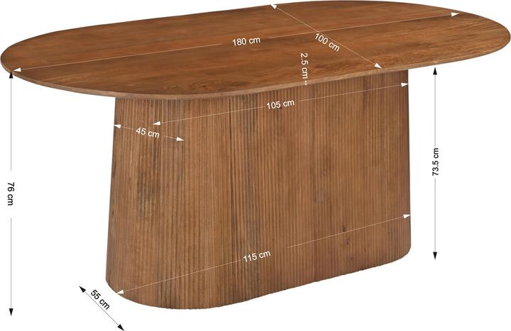 Image du produit SIT Möbel Mango Natural (180 x 100 x 76 cm)