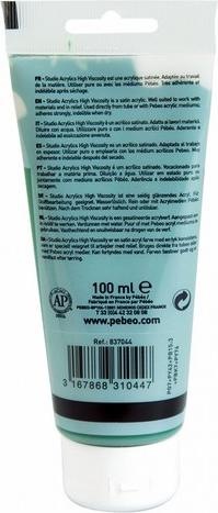 Actual product image Pebeo Studio Acrylics Fine Acrylic (Hooker Green, 100 ml)