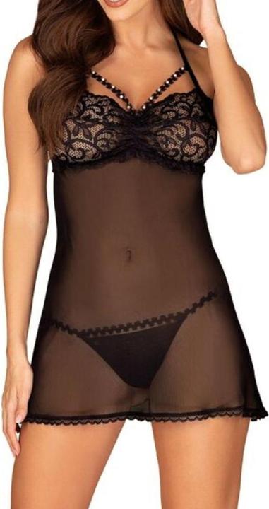 Produktbild Obsessive Joylace Durchsichtiges Babydoll Schwarz (S, M)