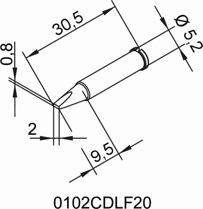 Produktbild Lötspitze 2,0mm meisselförmig (Lötspitze)