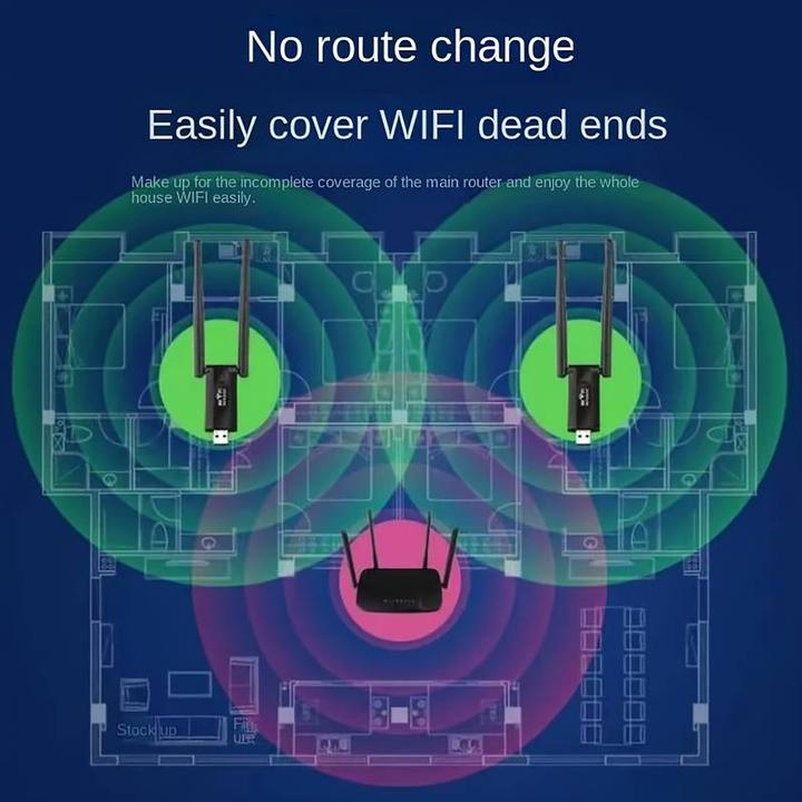 Immagine prodotto PhoneLook Ripetitore USB Wi-Fi Wireless 2.4G 300Mbps con amplificatore di segnale (300m) Booster (300 Mbit/s)