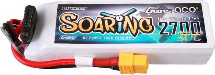 Actual product image Gens Ace G-Tech Soaring 2700mAh 11.1V 30C 3S1P LiPo Battery (11.10 V, 2700 mAh)