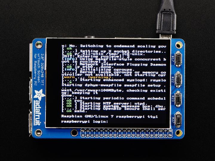 Immagine prodotto Adafruit PiTFT Plus 320x240 2,8" TFT Touch Assemblato (Display)