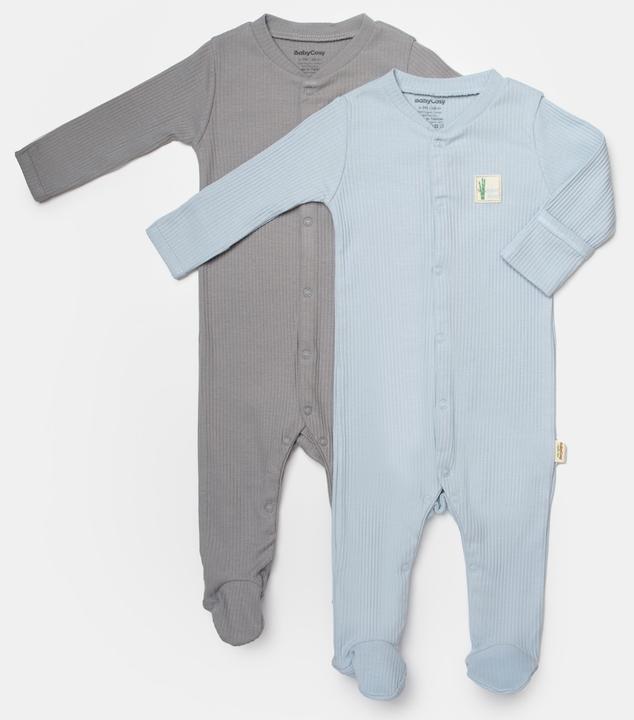 Produktbild BabyCosy Strampler mit Füssen, 2 Pack (62)