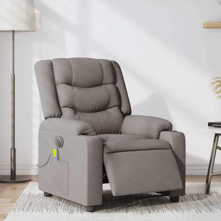 Actual product image VidaXL Massage chair taupe fabric