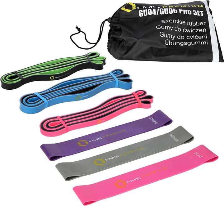 Produktbild HMS Übungsgummi-Set GU04/06 Profi-Set