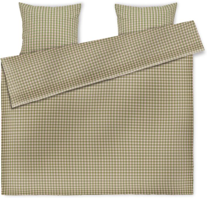 Juna B 200 x L 220 cm - Økologisk bomuld - Grøn/soft pink (Bettwäsche Set, 200 x 220 cm)