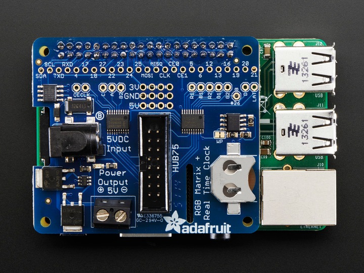 Produktbild Adafruit RGB Matrix HAT RTC für Raspberry Pi (Shield)