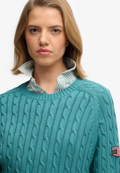 Produktbild Superdry Lässiger Damen-Pullover mit Zopfmuster (XXS)