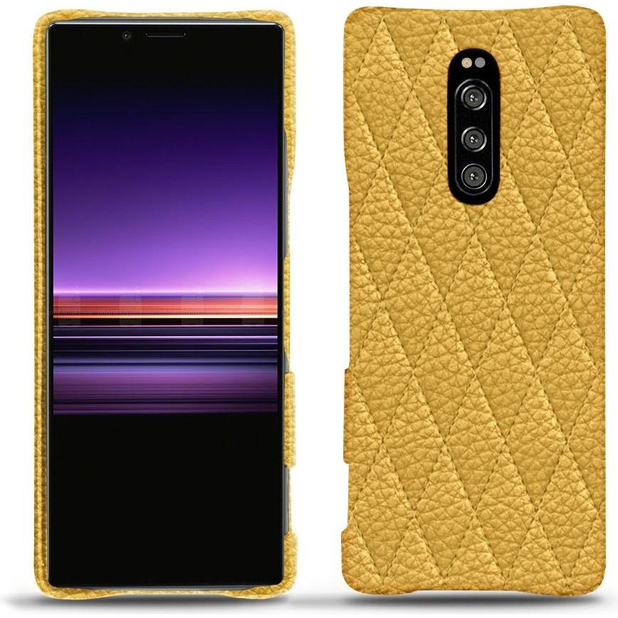 Noreve Lederschutzhülle (Sony Xperia 1), Smartphone Hülle, Orange
