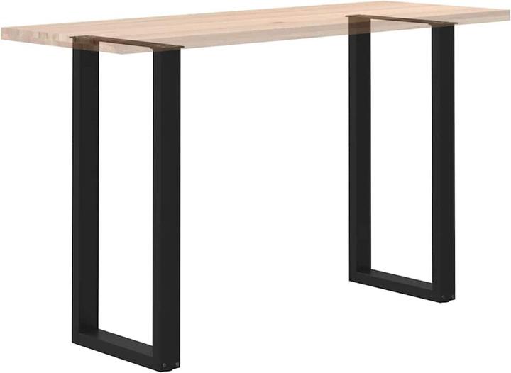 Produktbild vidaXL Couchtischbeine U-Form 2 Stk. Schwarz 50x(100-101) cm Stahl Tischbein