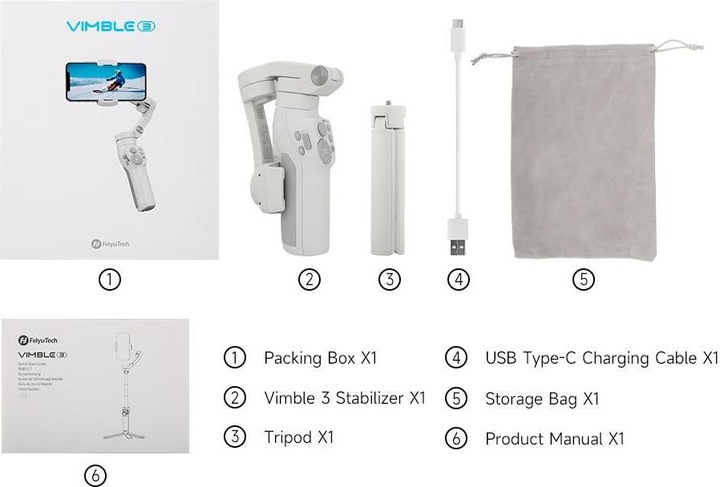 Produktbild FeiYu Tech Vimble 3 (Smartphone, 0.26 kg)