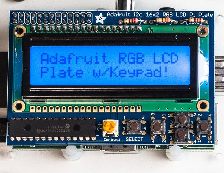 Produktbild Adafruit RGB Positive 16x2 LCD+Keypad Kit for Raspberry Pi (Elektronikkit)