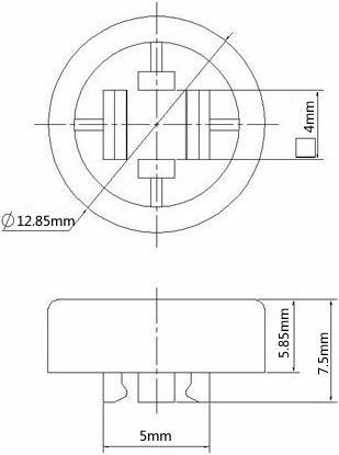 Actual product image Play-Zone 10 pcs. Circuit board switch 12 x 12 with cap (5 colours Ã 2 pcs. (Circuit board)