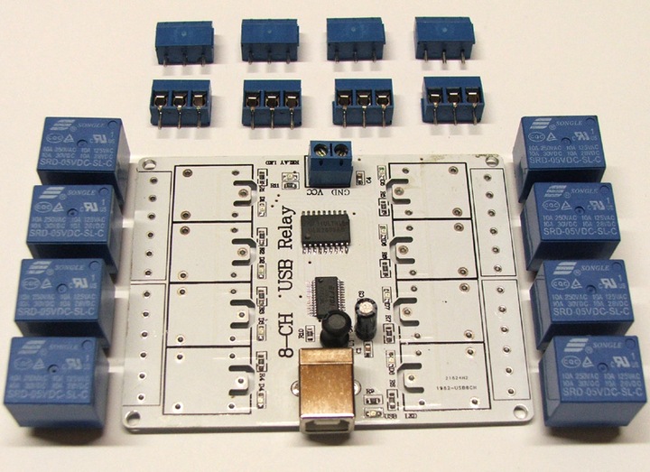 Produktbild OEM 8-Kanal USB Relais Karte Kit