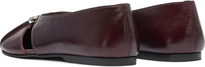Actual product image Alohas Ravena Rift Burgundy Leather Ballet Flats (40)