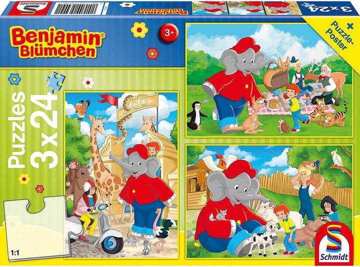 Schmidt Spiele Benjamin Blümchen, Au zoo (24 pièces)