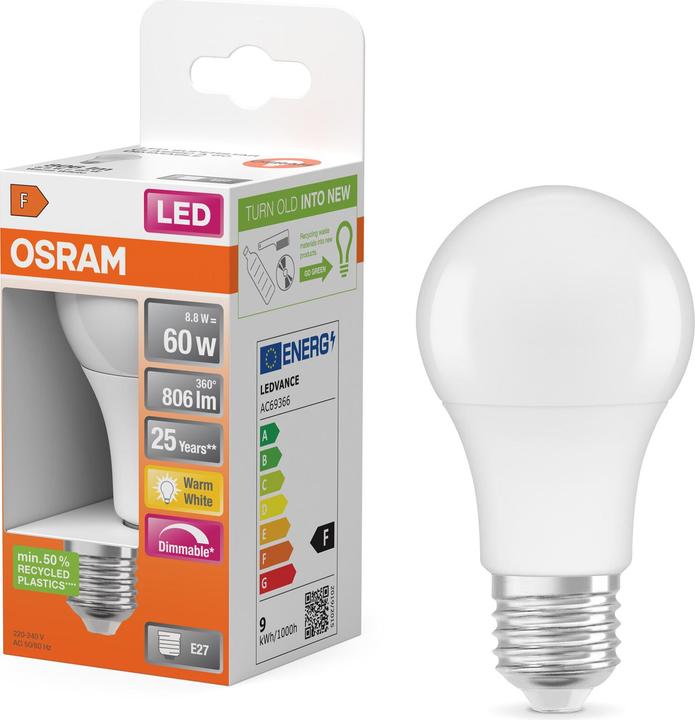 Produktbild Osram Led Superstar Classic A (E27, 9 W, 806 lm, 1 x, F)