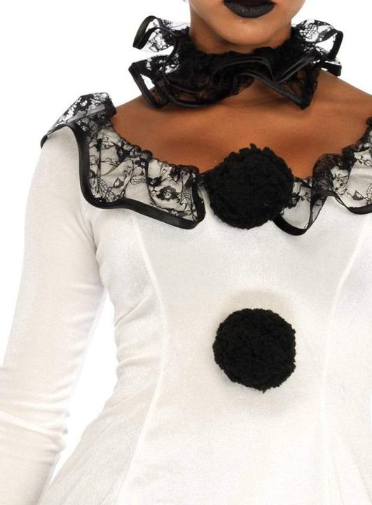 Actual product image Leg Avenue Pierrot frill dress - clown costume for carnival Halloween (S, M)