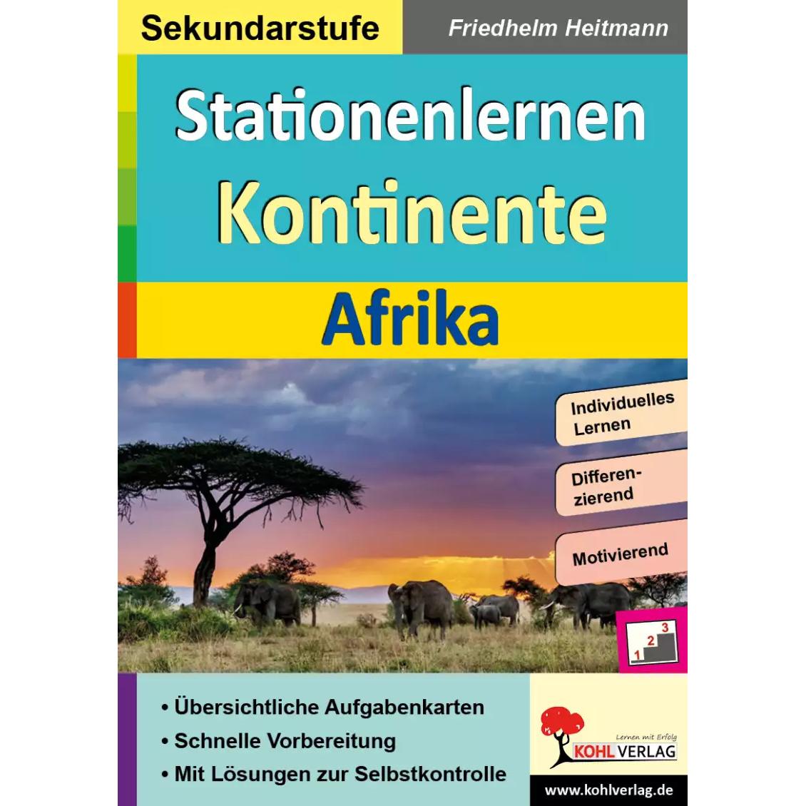 Stationenlernen Kontinente / Afrika, Schulbücher von Friedhelm Heitmann