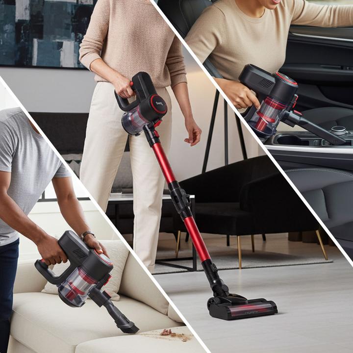 Actual product image Casativo 2in1-Akku-Zyklon-Staubsauger mit elektrischer Bodenbürste, 18 kPa, beutellos, 2 Modi