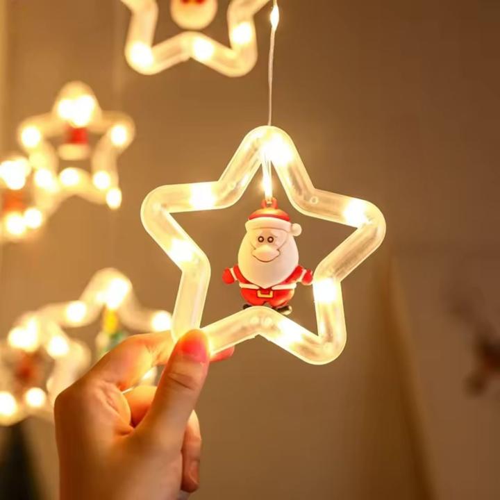 Produktbild Hermex LED Weihnachtslichterkette 3m Sternen-Lichtervorhang Sternlichterkette (3 m)