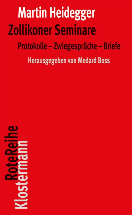 Actual product image Zollikoner Seminare (German, Martin, Heidegger, 2021)