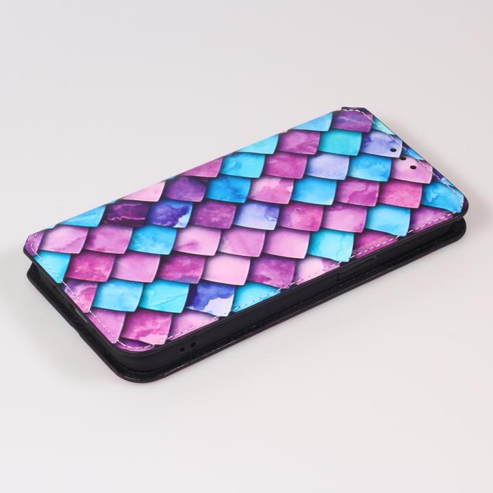 Produktbild PhoneLook Hülle Flip Drachenschuppen mit Aufbewahrung für Kreditkarten, Ticket, SIM-Karte (Apple iPhone 13 Pro Max)