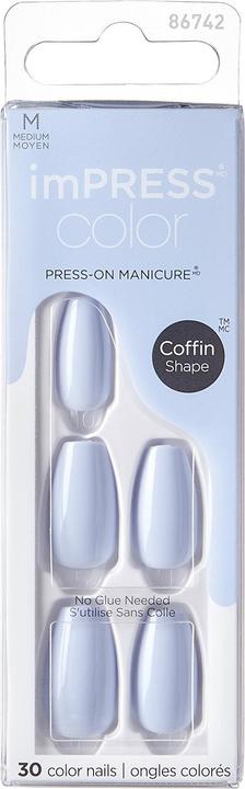 Image du produit KISS My Face - imPRESS Color MC Cloudless Nails - Self-adhesive nails ( 30 pcs ) - (Ongles artificiels, Cloudless)
